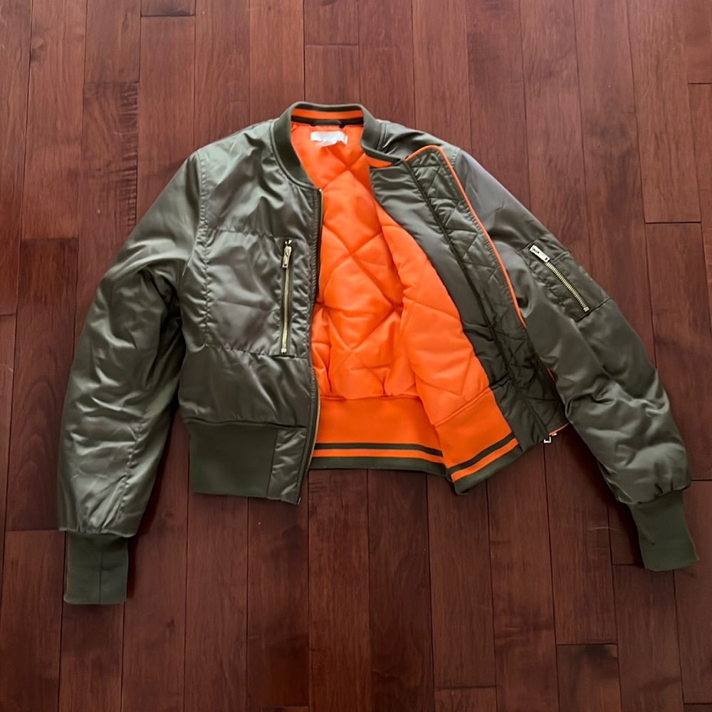H&M olive jacket size 6 US